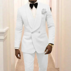 Threebooy  Men Adult Suit Groom Wedding Suit Set Banquet Casual Temperament Dress