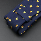 Threebooy New Blue Printed Men's Tie Novelty Animal Fruit Pattern Neck Ties S lim Jacquard Woven High Quality Gravatas Accessories For Men