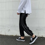 Threebooy Black Casual Pants Men Fashionable Oversized Sports Pants Men Streetwear Hip-hop Loose Wide Leg Pants Mens Joggers Trousers