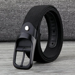 Threebooy  3.5cm Men's Fabric Canvas Webbing Man Belt for student Designer Men Leisure Trousers Belt for Jeans Belts Male Waist Belts