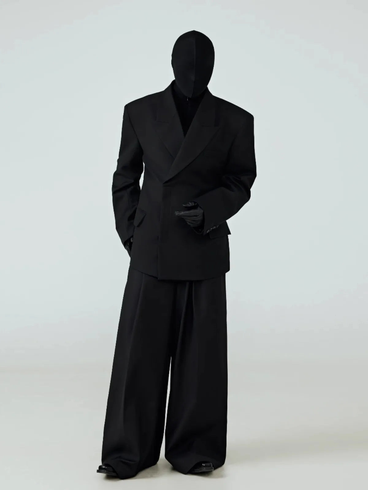 Threebooy  Spring Autumn Long Black Flowy Baggy Wide Leg Pants for Mens Loose Chic Luxury Designer Clothes Soft Trousers 2025