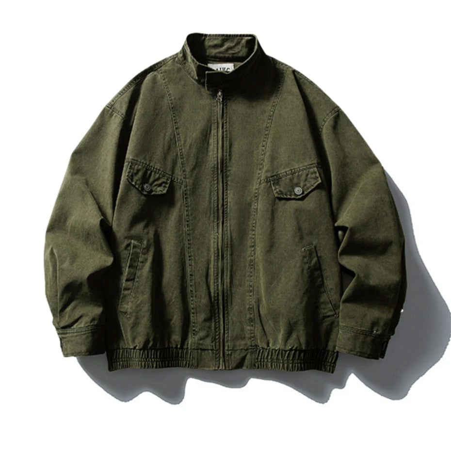 Threebooy Vintage Splicing Denim Jackets Mens Streetwear Punk Y2k Cargo Coats Harajuku Loose Casual Hip Hop Washed Jeans Jackets Male
