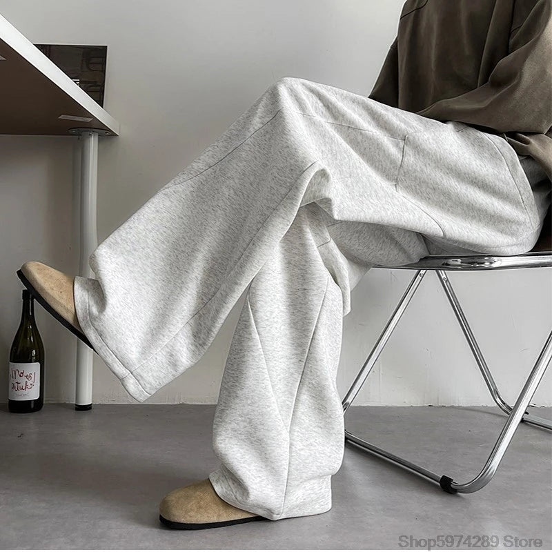 Threebooy Mens pants Chic Pocket Long Pants New Men's Casual Mopping Trousers Harajuku Streetwear Sport Running Sweatpants 5XL-M