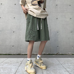 Threebooy Shorts Men Loose spodenki meskie Vintage Denim Summer Basic SimpleHot Sale High Waist Leisure Ulzzang Streetwear Chic Short