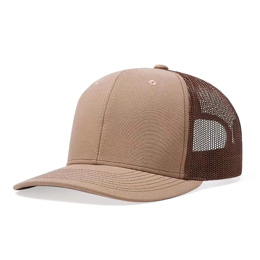 Threebooy  Casual Mesh Summer Baseball Cap Hip Hop UV Protection Sports Visor Breathable Adjustable Trucker Cap Outdoor