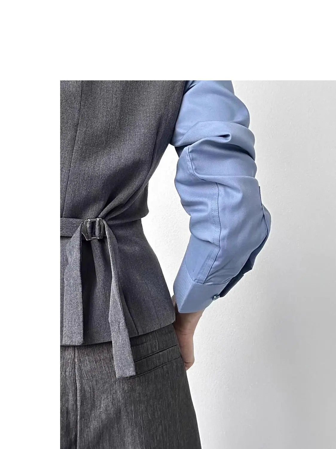 Threebooy High-end Black Gray Suit Vest Fashion Men Women Same Neutral Style Slim Business Casual Blazer Vest Urban Streetwear