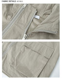Threebooy Men's Waist Coats 2 Pcs Sets Sleeveless Hooded Jackets Summer Male Pleating Cargo Pants Safari Style