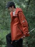 Threebooy Autumn New Men's Casual Jackets Korean Fashion Outdoor Nylon Fabric Multi-Pockets Hooded Windbreaker Coats
