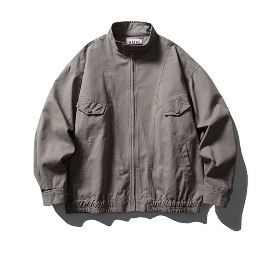 Threebooy Vintage Splicing Denim Jackets Mens Streetwear Punk Y2k Cargo Coats Harajuku Loose Casual Hip Hop Washed Jeans Jackets Male