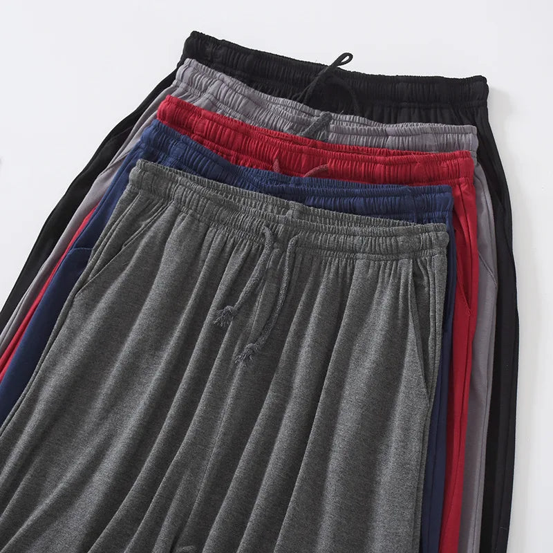 Threebooy  Men's Shorts Summer Thin Five-point Home Shorts Loose Casual Large Size Home Pajamas Beach Pants