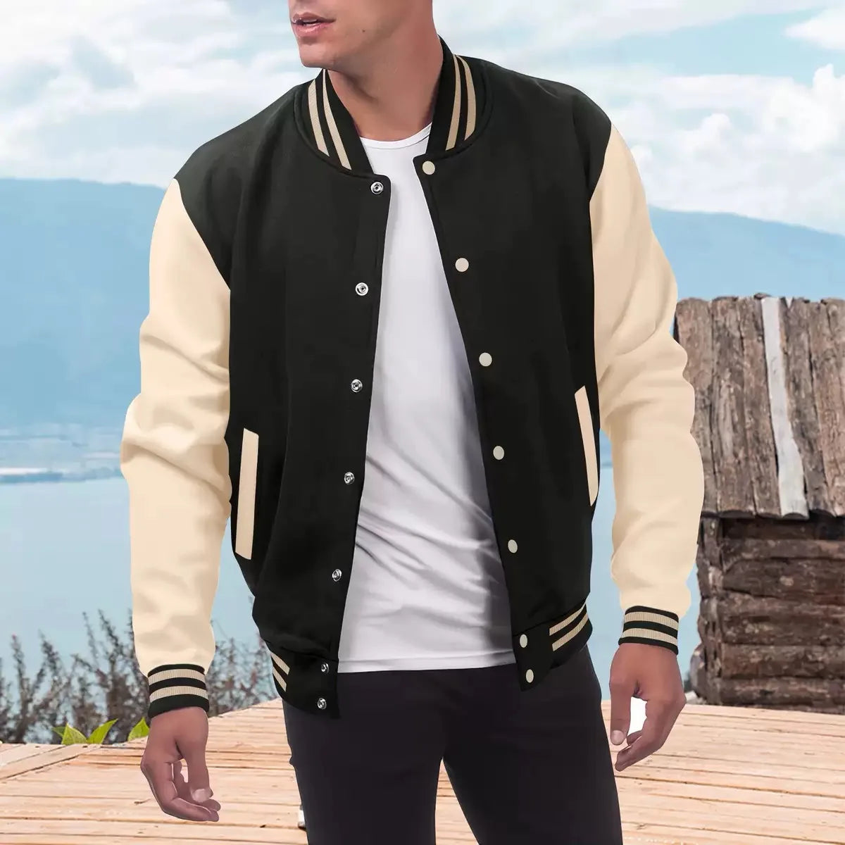 Threebooy  Spring and Autumn New Fashion Trend Sports Retro Baseball Jacket Men's Casual Loose Comfortable Large Size High Quality Coat