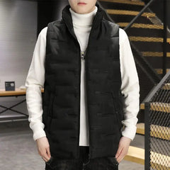 Threebooy  Men's Vest Vest Men's Autumn Winter Down Cotton New Thin Inner Jacket Warm Shoulder