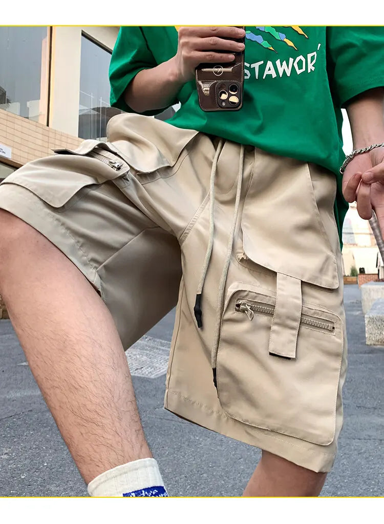Threebooy Mens Summer Cargo Shorts Multi Pocket Casual Outdoor Sports Workwear Lightweight Comfortable Hiking Shorts Trendy Fashion