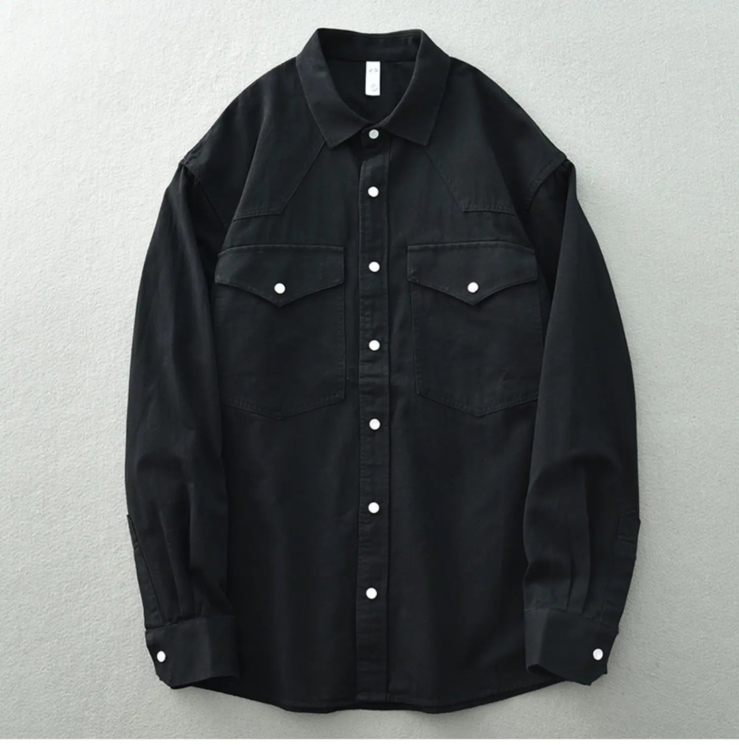 Threebooy Retro Washed Cotton Men's Shirts Spring Long Sleeve American Casual Blouses for Fashion Youth Man Work Wear Daily Tops