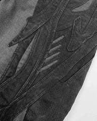 Threebooy Goth Hip Hop Patchwork Oversized Baggy Jeans Women New Wide Leg High Waist Y2k Mens Jeans Retro Heavy Denim Pants Streetwear