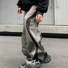 Threebooy Trousers for Men Hippie Baggy Thin Hip Hop Casual Pants Man Straight Wide Summer Autumn Winter Loose Spandex Sale Vintage Slacks