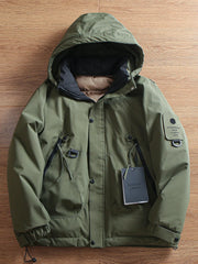 Threebooy Outdoor Functions Padded Jacket Mountaineering Clothes Winter Men's Thickened Windproof Waterproof Warm Hooded Cotton Parkas