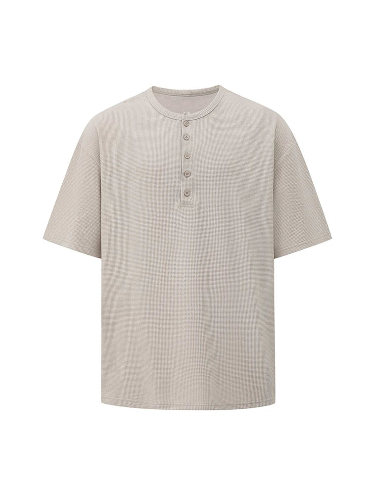 Threebooy Korean Simple Elegant Short-sleeved T-shirt Men's Summer Loose Casual Half-sleeved T-shirt High-end Commuting Outfit Chic Tees