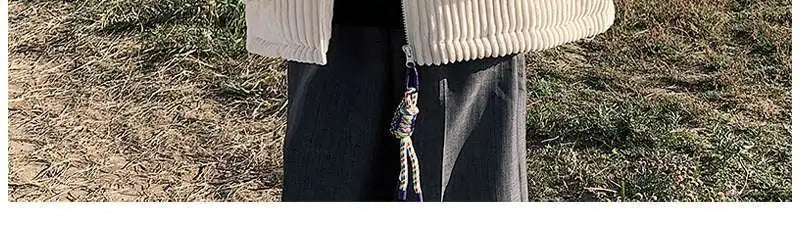 Threebooy Korean style autumn and winter men and women trendy personalized corduroy jacket for couples loose retro Harajuku casual top y2k