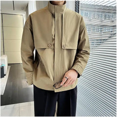 Threebooy Men Spring High Quality Casual Jackets/Male Loose and Comfortable Work Jackets/Mens Fashion Jackets and Coats M-3XL