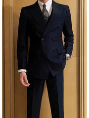 Threebooy  High-End Men's Wedding Handsome Double-Breasted Suits, Business Formal Wear, Adult And Dress Suits