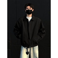 Threebooy Spring Short Jacket Men Fashion Green Black Jacket Men Streetwear Hip-hop Loose Bomber Jacket Mens Casual Jackets Coat M-3XL