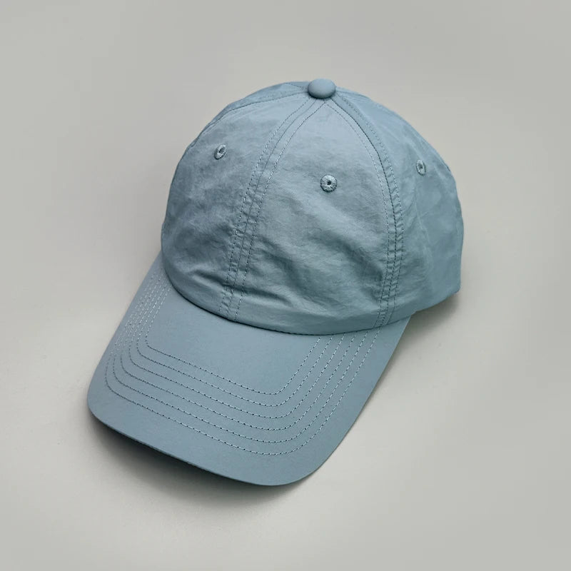 Threebooy  Solid Quick Drying Baseball Hats Simple New Unisex Sports Breathable Street Sunshade Outdoor Versatile Fashion Retro Peaked Caps