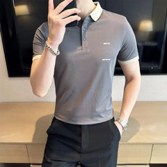 Threebooy Casual Short-sleeved Summer Polo Shirts for Men/Man Slim Fit Business High Quality T-shirts/Man Luxury Clothing Polo Shirt M-4XL