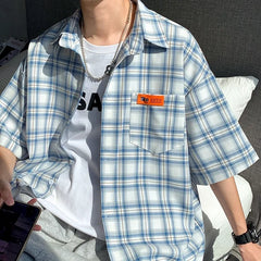 Threebooy Luxury Men's Summer Turn Collar Short Sleeved Shirt Casual Fashion Printing Shirts And Blouses