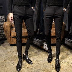 Threebooy  New Spring and Autumn Fashion Trendy Men's High Waist Tight Straight Tube Casual Solid Color Versatile Oversized Suit Pants