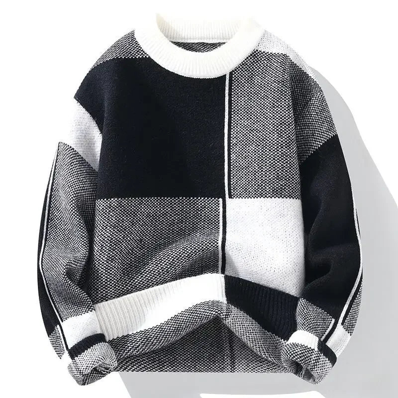 Threebooy Round Collar Crewneck Long Sleeve Thick Knitwear Original Autumnr and Winter Pullover Man Casual Y2k Knitted Sweaters for Men
