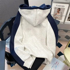 2025 autumn and winter men and women trendy personalized letter printed hooded sweatshirt couple loose retro Harajuku casual top