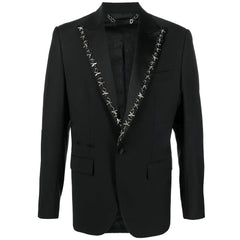 Threebooy  Men's Suits 2 Pieces Blazer Pants Bow Collar Appliques Lapel Wedding Tuxedos Work Business Formal