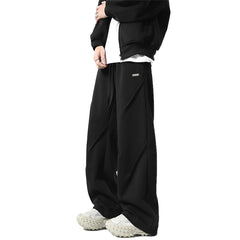 Threebooy Autumn Black Casual Pants Men Fashion Gray Wide Leg Pants Men Sweatpants Streetwear Loose Sports Pants Mens Joggers Trousers