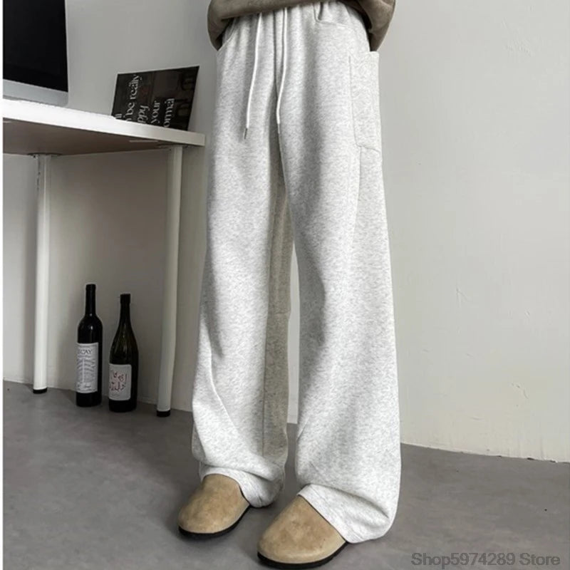 Threebooy Mens pants Chic Pocket Long Pants New Men's Casual Mopping Trousers Harajuku Streetwear Sport Running Sweatpants 5XL-M