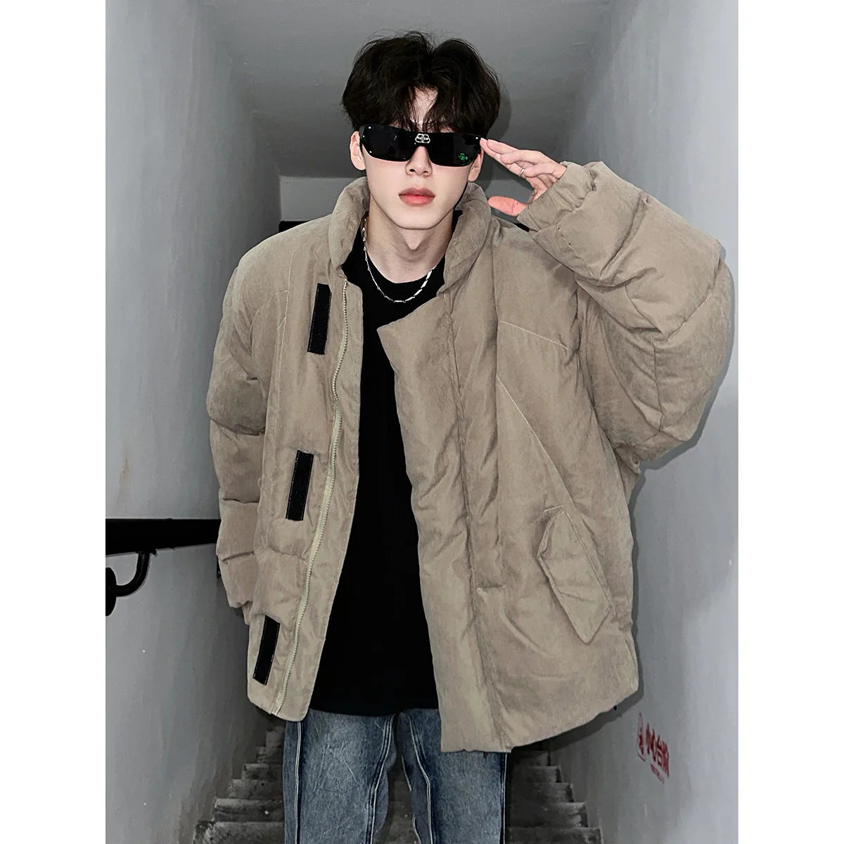 Threebooy Autumn winter new winter clothing cotton clothing American retro high-end loose cotton clothing