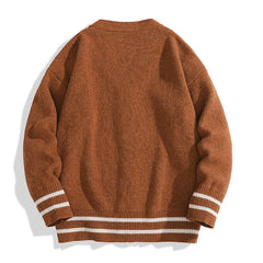 Threebooy Cardigan Men Sutumn Winter Knitted Sweater Jacket Long Sleeve Casual V Neck Man Cardigans Fashion Streetwear Clothing Top