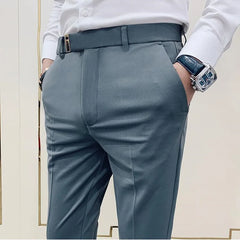 Threebooy Brand Clothing Men Slim Business Suit Trousers/Pants Korean Style Slim Fit Office Social Suit Pants Casual Dress Trousers