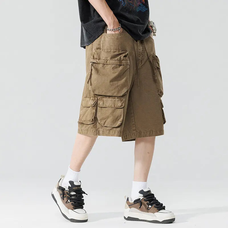 Threebooy  New Summer Men Cotton Cargo Shorts Men American Clothing Casual Breeche Bermuda Beach Jogger Shorts Male Hot Dropshipping