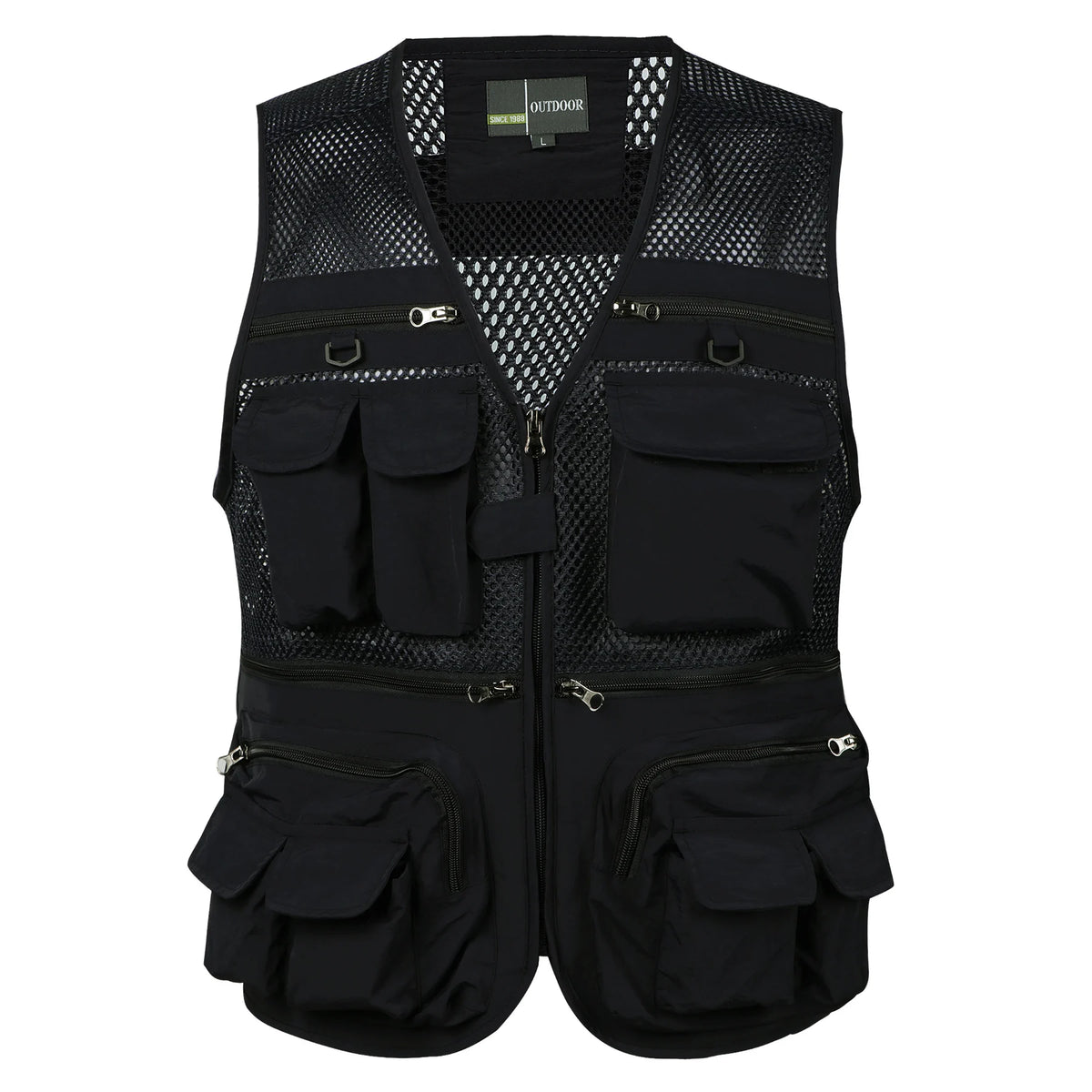 Threebooy  Men's Vest Tactical Webbed Gear Coat Summer Photographer Waistcoat Tool Many Pocket Mesh Work Sleeveless Jacket Male