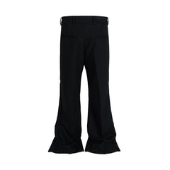 Threebooy New Black Color Straight Boot Cut for Men Streetwear Loose Baggy Suit Pants Ropa Hombre Oversized Casual Flare Trousers