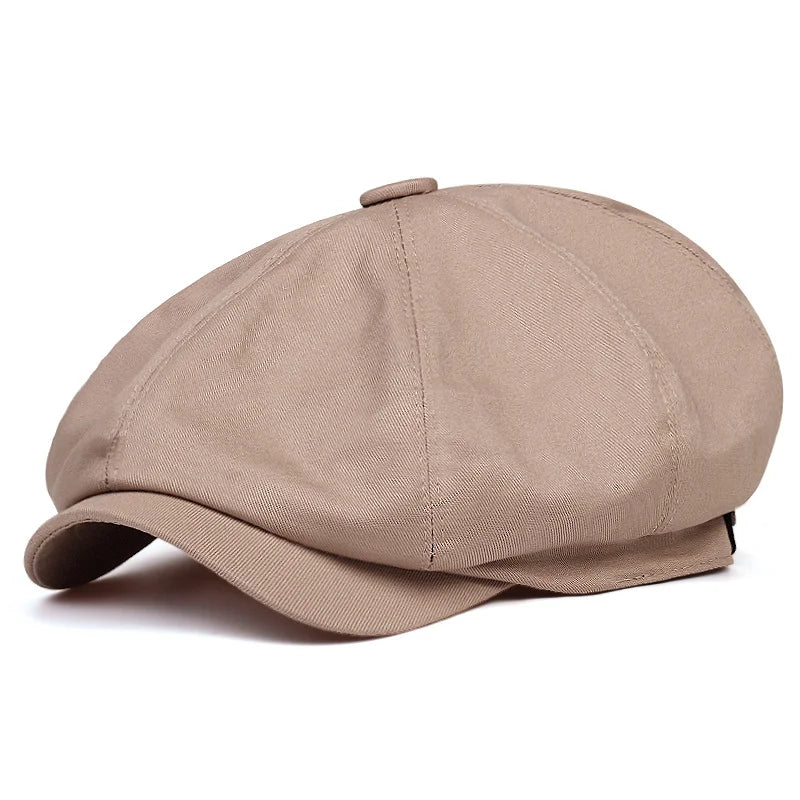 Threebooy Mens Retro Newsboy Caps Stitching Berets Cap Autumn Winter Vintage Painter Octagonal Hats Gorras