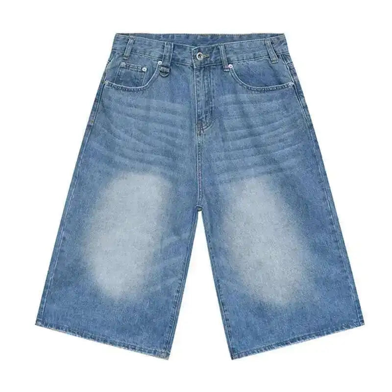 Threebooy  American Style Men's Shorts Camouflage Calf-Length Pants Straight Wide Leg Male Short Jeans Summer Fashion Bottom