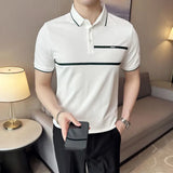 Threebooy Ribbon Design Summer Polo Shirts/Men Fashion High Quality Business Short Sleeves Polo Shirts/Man Casual T-shirt M-5XL