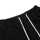 Threebooy American street creative denim shorts men's and women's retro hip-hop loose five-point pants
