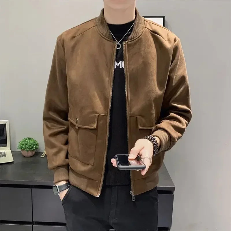 Threebooy Men's Bomber Jackets Trendy Slim Fit Male Coats Aesthetic Joker New In Harajuku Original Brands Stylish Y2k Korean Reviews Many