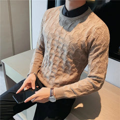 Threebooy  Autumn Men Sweater Japanese Harajuku Vintage Pullovers Fashion Couple Knitted Sweaters Male High Grade Knitted Shirt S-3XL