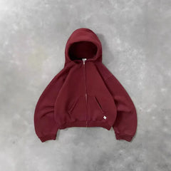 Threebooy  Unisex Hooded Zipper Long Sleeve Casual Sweatshirt Spring Autumn Polyester Cotton Comfortable Sportswear for Men And Women