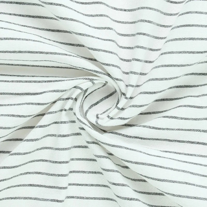Threebooy 2025 New Autumn New Men's Casual Shirt Business Casual Style Linen Shirt Striped Stand Collar Long Sleeve Cardigan Shirt Men