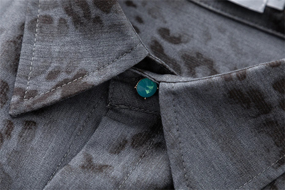 Threebooy  Hip Hop Snake Print Shirt Coats Men Oversized Summer Short Sleeve Shirts Streetwear Harajuku Blue Diamond Design Casual Blouse